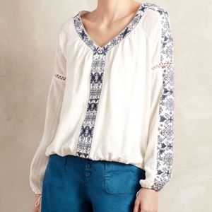 Anthropologie Akemi & Kin Merwin Peasant Top Size S